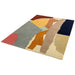 Reef RF14 Abstract Modern Collage Hand-Woven Wool Beige/Grey/Taupe/Muted Multicolour Rug