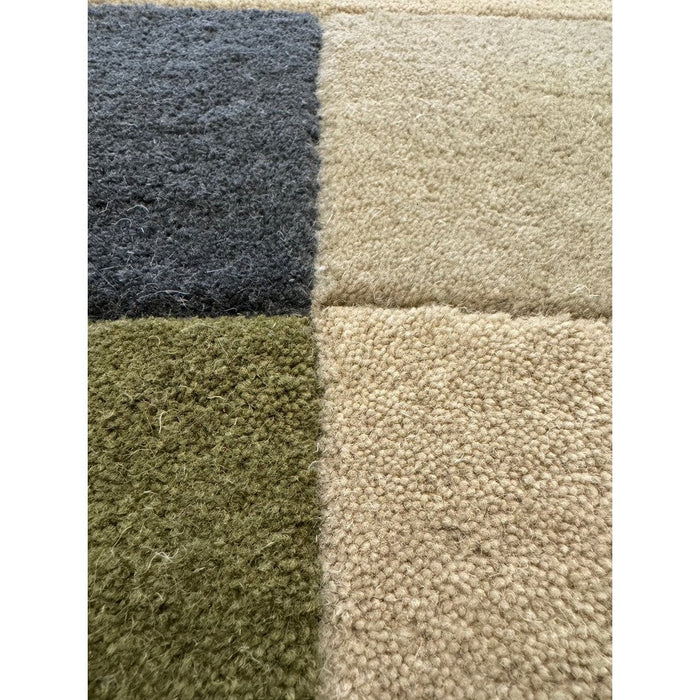 Reef RF15 Modern Geometric Hand-Woven Wool Beige/Muted Multicolour Rug