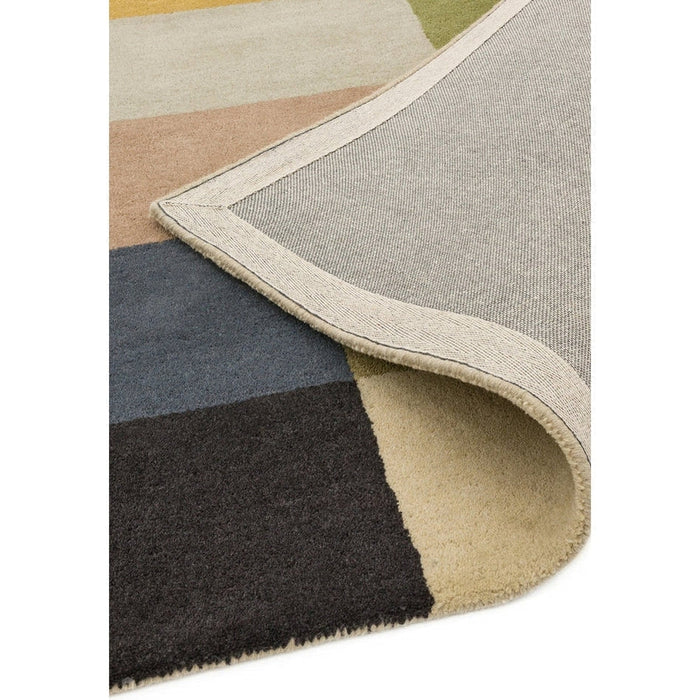 Reef RF15 Modern Geometric Hand-Woven Wool Beige/Muted Multicolour Rug