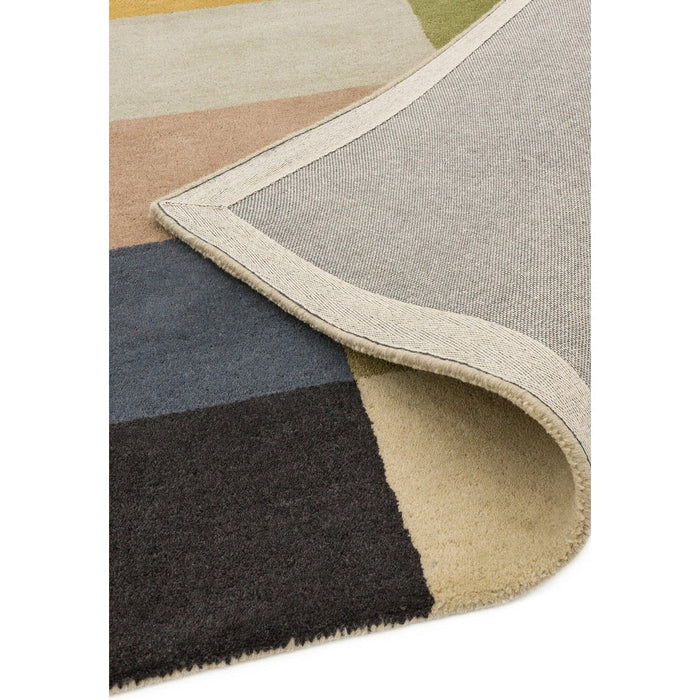 Reef RF15 Modern Geometric Hand-Woven Wool Beige/Muted Multicolour Rug