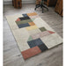 Reef RF15 Modern Geometric Hand-Woven Wool Beige/Muted Multicolour Rug
