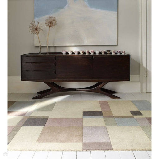 Reef RF17 Blocks Modern Geometric Hand-Woven Wool Beige/Pastel/Multicolour Rug 160 x 230 cm