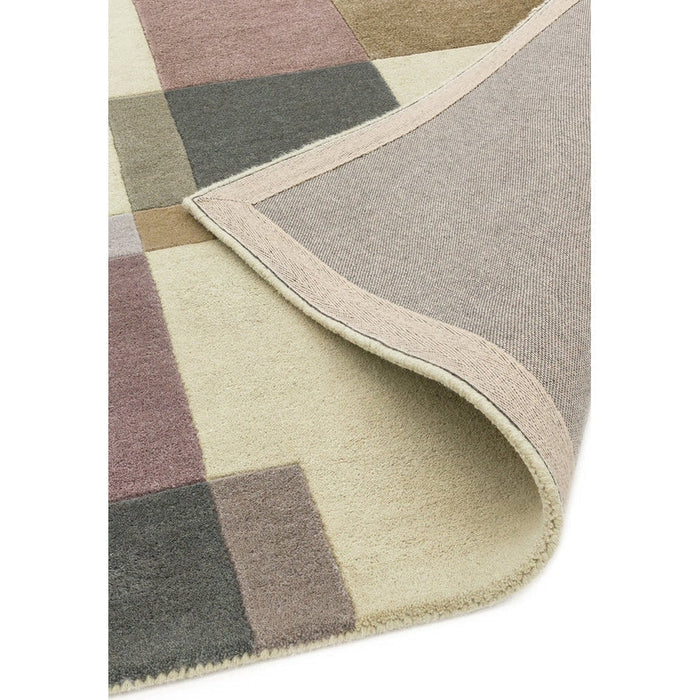 Reef RF17 Blocks Modern Geometric Hand-Woven Wool Beige/Pastel/Multicolour Rug
