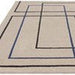 Reef RF19 Outline Modern Geometric Hand-Woven Wool Blue/Beige Rug