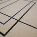Reef RF19 Outline Modern Geometric Hand-Woven Wool Blue/Beige Rug