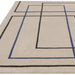 Reef RF19 Outline Modern Geometric Hand-Woven Wool Blue/Beige Rug