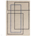 Reef RF19 Outline Modern Geometric Hand-Woven Wool Blue/Beige Rug
