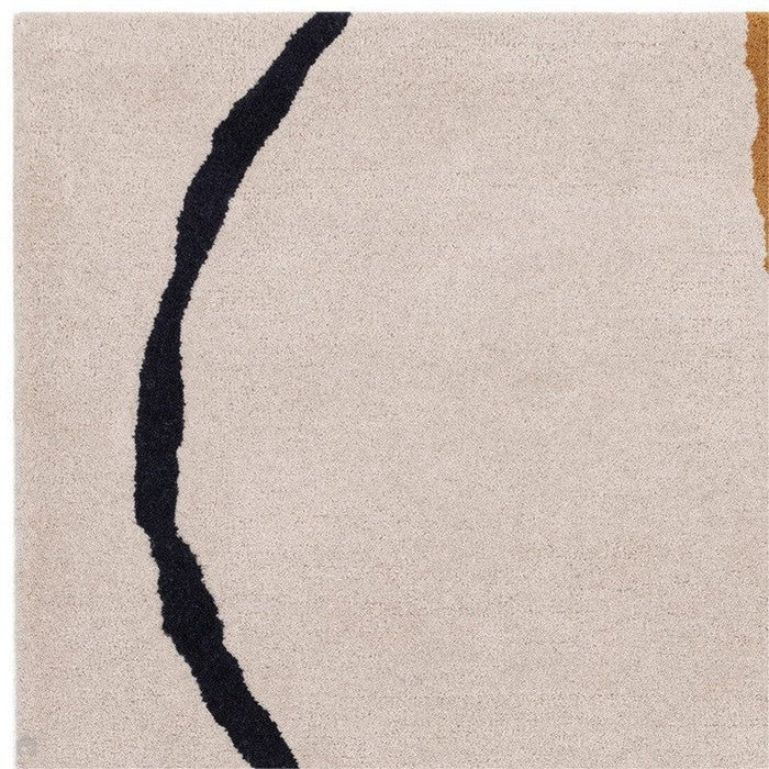 Reef RF22 Linear Modern Geometric Hand-Woven Wool Multicolour/Beige Rug