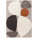 Reef RF24 Mid Century Modern Geometric Hand-Woven Wool Grey/Multi Rug