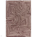 Reef RF29 Curve Modern Geometric Hand-Woven Wool Plum/Multi Rug 120 x 170 cm