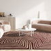 Reef RF29 Curve Modern Geometric Hand-Woven Wool Plum/Multi Rug 120 x 170 cm
