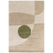 Reef RF31 Horizon Modern geometrisch handgeweven wollen naturel/beige/groen vloerkleed