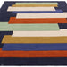 Reef RF33 Stacks Modern Geometric Hand-Woven Wool Blue/Multicolour Rug