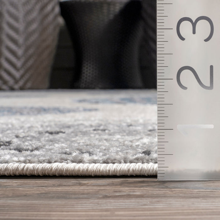 Regal Suzani Area Rug for Indoor and Outdoor Use Blue