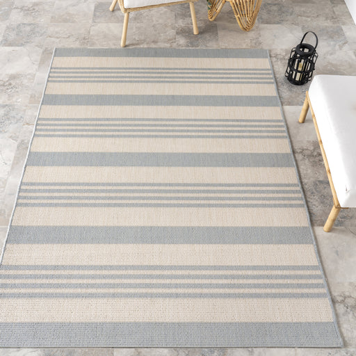 Regency Striped Area Rug for Indoor and Outdoor Use