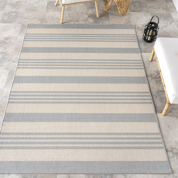 Regency Striped Area Rug for Indoor and Outdoor Use