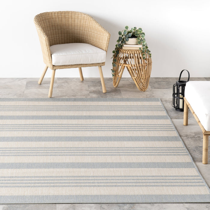 Regency Striped Area Rug for Indoor and Outdoor Use