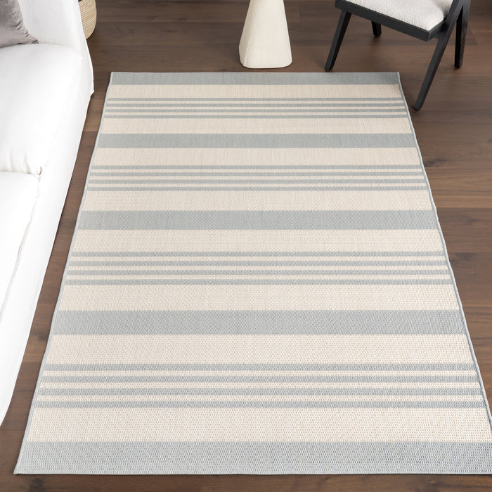Regency Striped Area Rug for Indoor and Outdoor Use