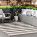 Regency Stripes Light Grey Indoor Outdoor Area Rug 120 cm