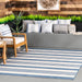 Regency Stripes Outdoor Indoor Rug 150x240 cm Blue