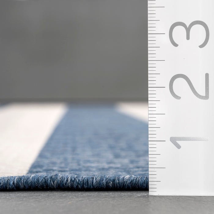 Regency Stripes Outdoor Indoor Rug 150x240 cm Blue