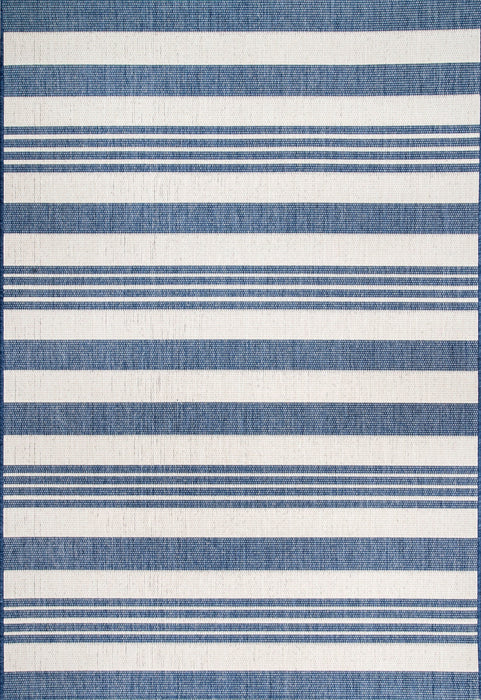 Regency Stripes Outdoor Indoor Rug 150x240 cm Blue
