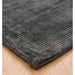 Reko Modern Plain Textured Ribbed Lines Viskoosi/puuvilla Shimmer Flatweave Charcoal matto