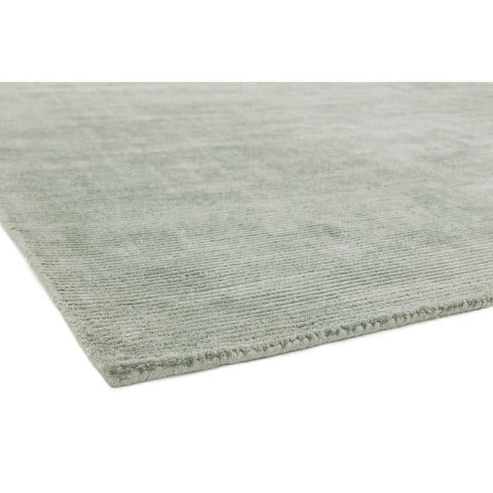 Reko Modern Plain Textured Ribbed Lines Viscose/Cotton Shimmer Flatweave French Grey Rug