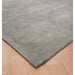 Reko Modern Plain Textured Ribbed Lines Viscose/Cotton Shimmer Flatweave French Grey Rug