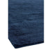 Reko Modern Plain Textured Ribbed Lines Viscose/Cotton Shimmer Flatweave Navy Rug