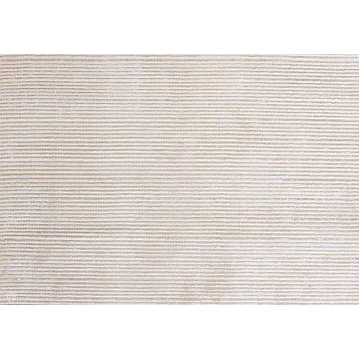 Reko Modern Plain Textured Ribbed Lines Viscose/Cotton Shimmer Flatweave Putty Rug