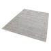 Reko Modern Plain Textured Ribbed Lines Viscose/Cotton Shimmer Flatweave Silver Rug