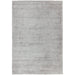 Reko Modern Plain Textured Ribbed Lines Viscose/Cotton Shimmer Flatweave Silver Rug