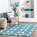 Retro Pattern Plush Area Rug - Baby Blue