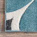 Retro Pattern Plush Area Rug - Baby Blue