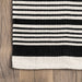 Reversible Black Striped Jute Rug for Living Room 152cm x 244cm