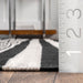 Reversible Black Striped Jute Rug for Living Room 152cm x 244cm