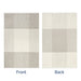 Reversible Cream Plaid Washable Area Rug 160x230 cm