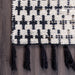 Reversible Faded Crosses Tassel Area Rug 120x180 cm Ivory