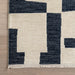 Reversible Geometric Washable Rug 152x244 cm Navy