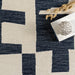 Reversible Geometric Washable Rug 152x244 cm Navy