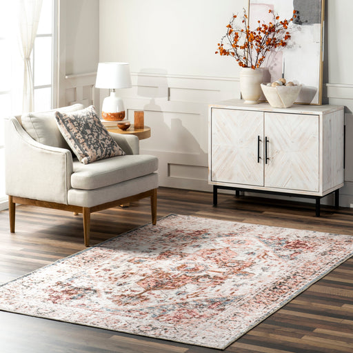 Reversible Hazy Area Rug in Rust and Beige 150 x 240 cm