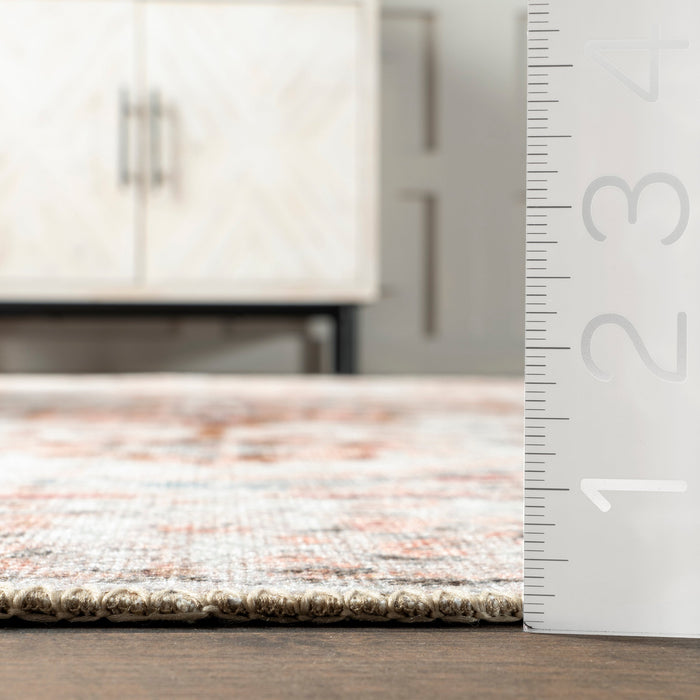 Reversible Hazy Area Rug in Rust and Beige 150 x 240 cm