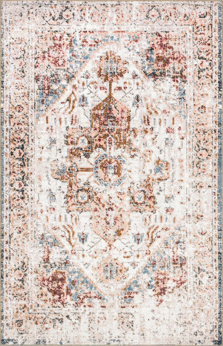 Reversible Hazy Area Rug in Rust and Beige 150 x 240 cm