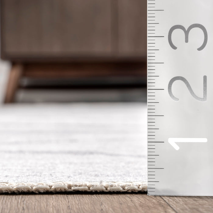 Reversible Machine Washable Rug in Beige and Blue