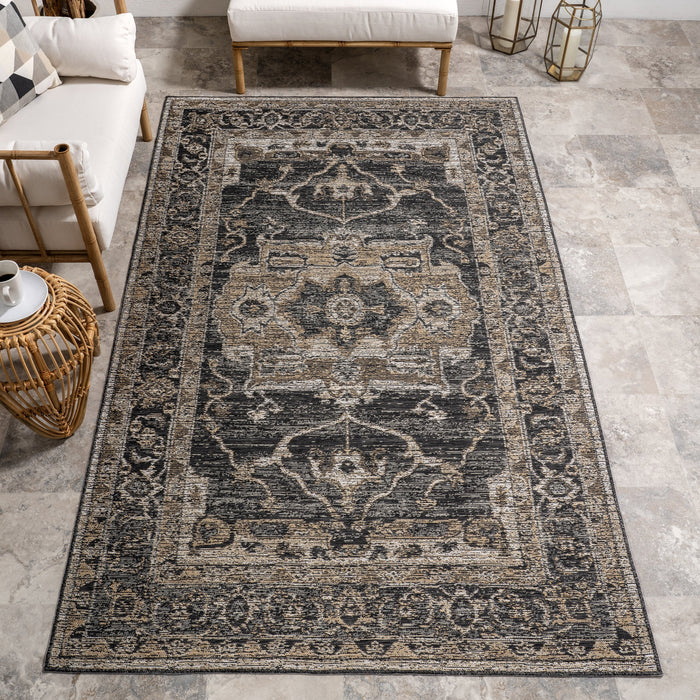 Reversible Medallion Indoor Outdoor Area Rug 152x244 cm