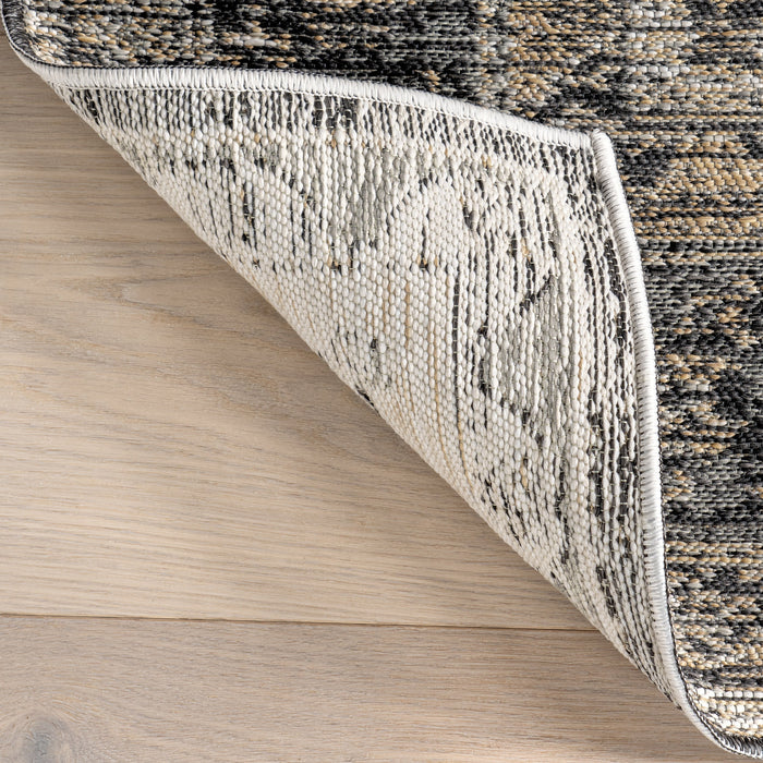 Reversible Medallion Indoor Outdoor Area Rug 152x244 cm