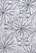 Reversible Navy Grey Washable Tropical Area Rug 140x200 cm