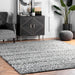 Reversible Striped Indoor Outdoor Rug 120x180 cm Silver
