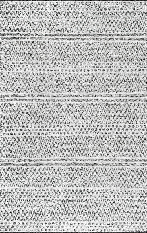 Reversible Striped Indoor Outdoor Rug 120x180 cm Silver